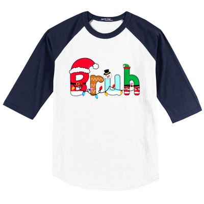 Bruh Christmas For Teen Boy Funny Christmas Bruh Gift Baseball Sleeve Shirt