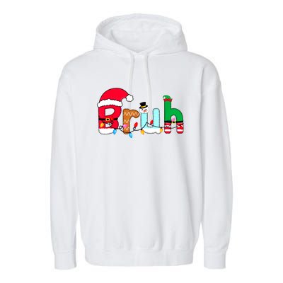 Bruh Christmas For Teen Boy Funny Christmas Bruh Gift Garment-Dyed Fleece Hoodie