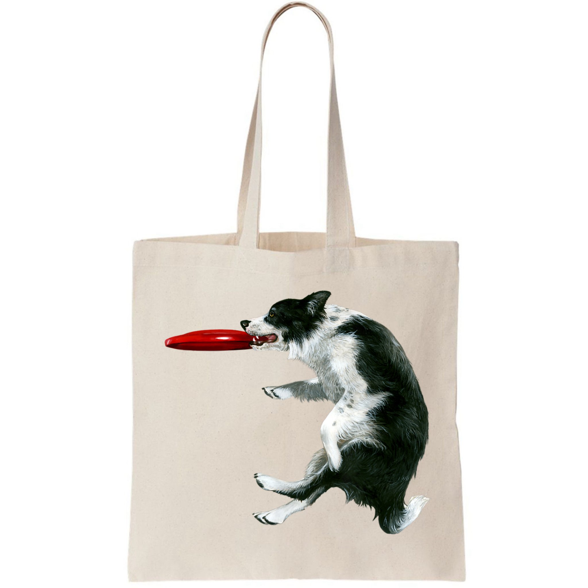 Border Collie Frisbee Graphic Sheepdog Print Gift Bag