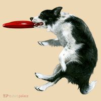 Border Collie Frisbee Graphic Sheepdog Print Gift Zip Tote Bag
