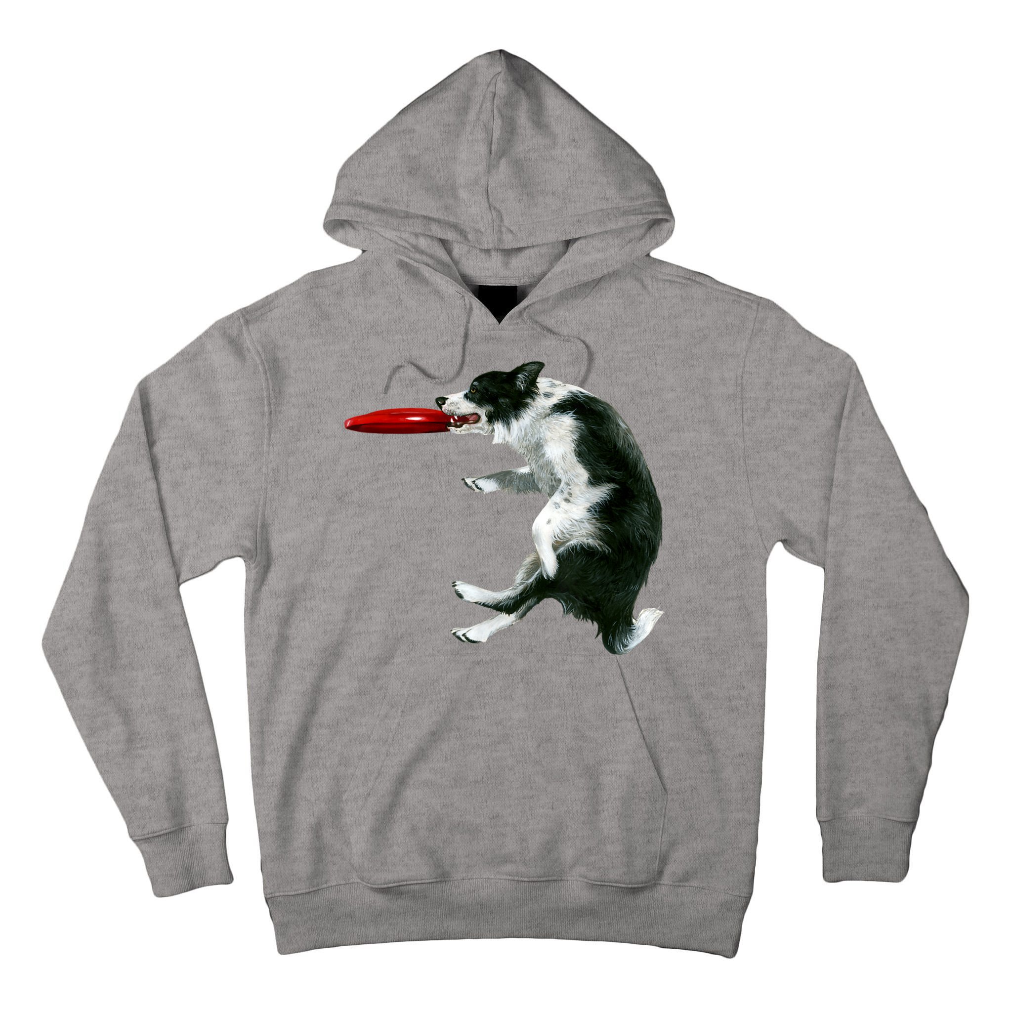 Border Collie Frisbee Graphic Sheepdog Print Gift Tall Hoodie