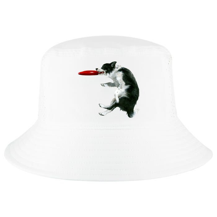 Border Collie Frisbee Graphic Sheepdog Print Gift Cool Comfort Performance Bucket Hat