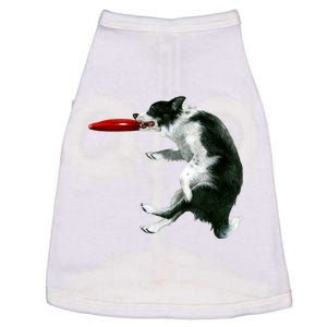 Border Collie Frisbee Graphic Sheepdog Print Gift Doggie Tank