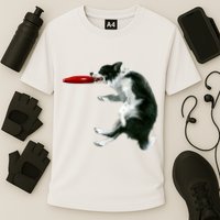 Border Collie Frisbee Graphic Sheepdog Print Gift Cooling Performance Crew T-Shirt