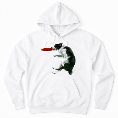 Border Collie Frisbee Graphic Sheepdog Print Gift Hoodie