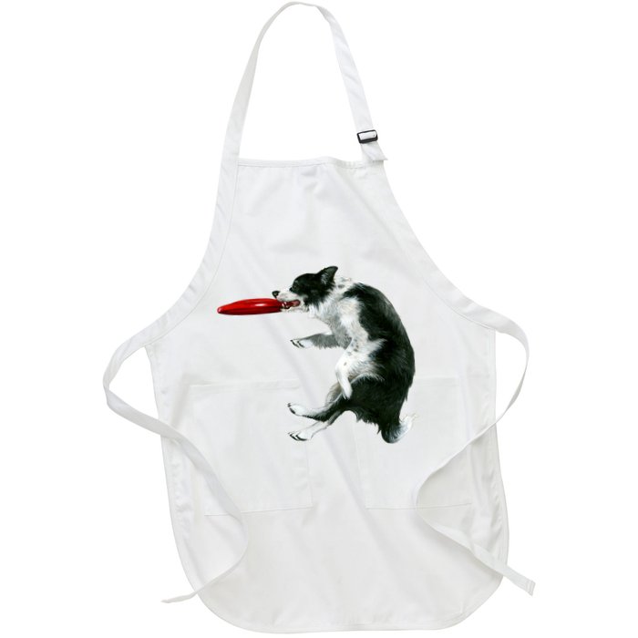 Border Collie Frisbee Graphic Sheepdog Print Gift Apron