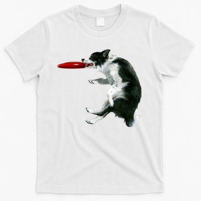 Border Collie Frisbee Graphic Sheepdog Print Gift T-Shirt