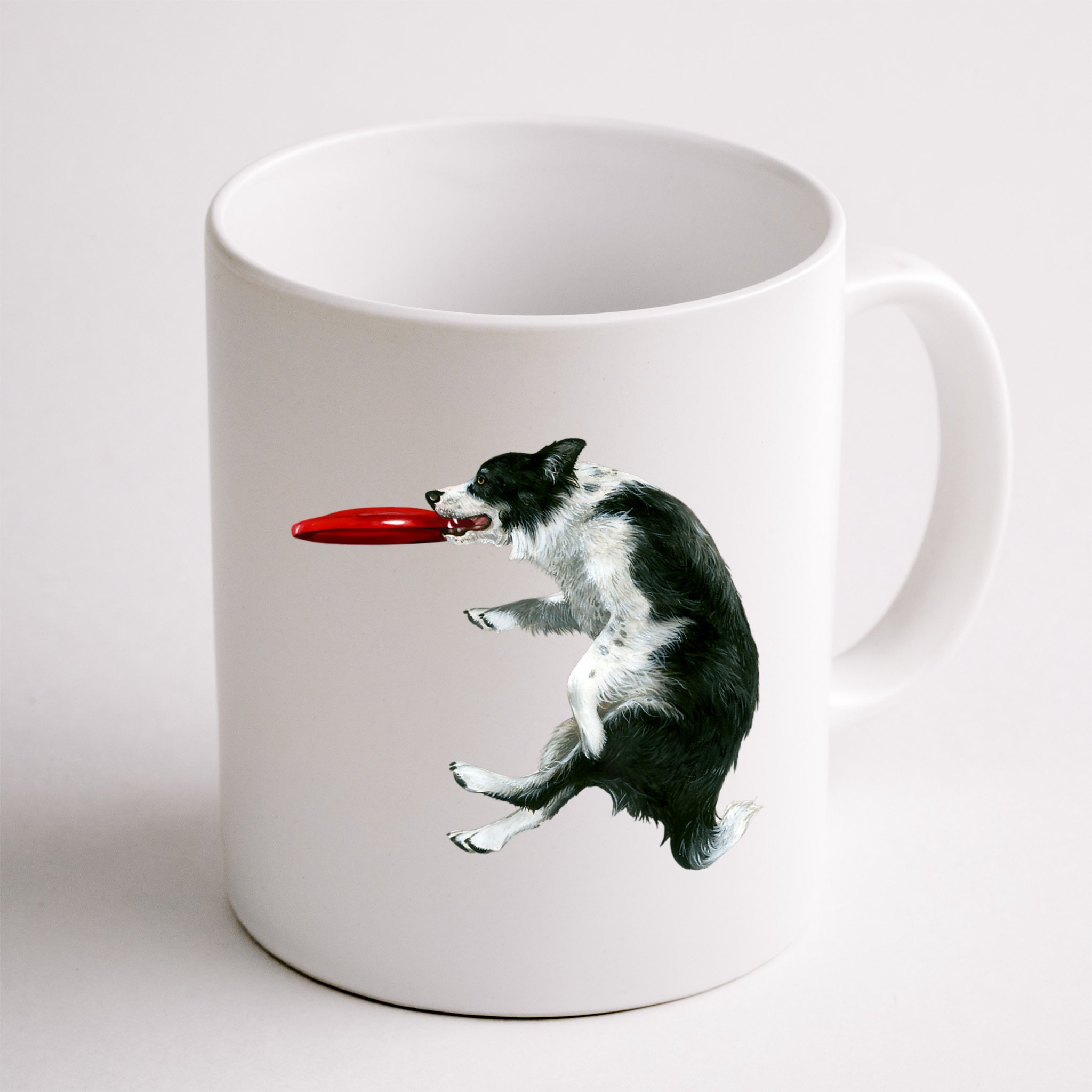 Border Collie Frisbee Graphic Sheepdog Print Gift Mug
