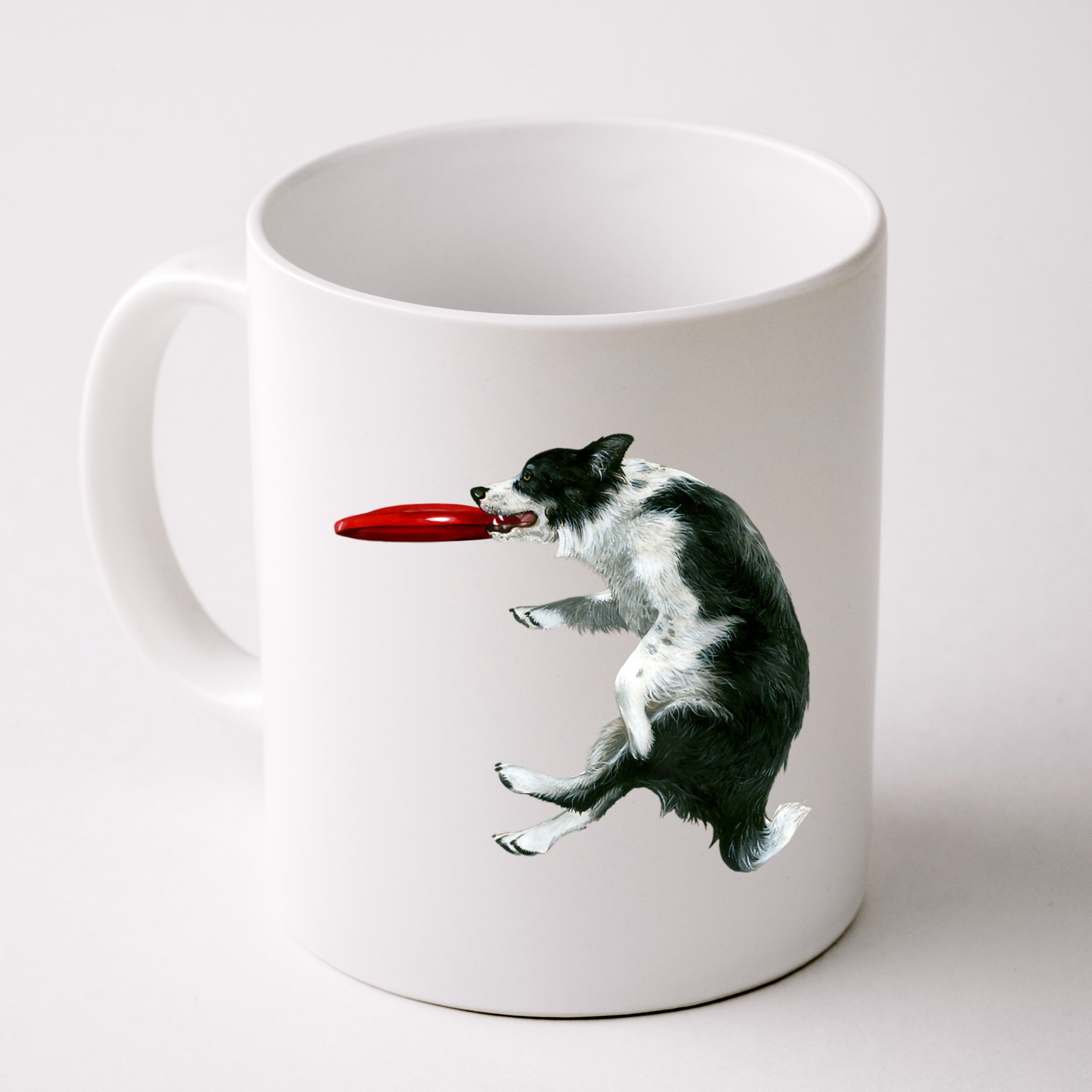 Border Collie Frisbee Graphic Sheepdog Print Gift Mug