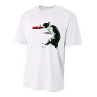 Border Collie Frisbee Graphic Sheepdog Print Gift Youth Performance Sprint T-Shirt