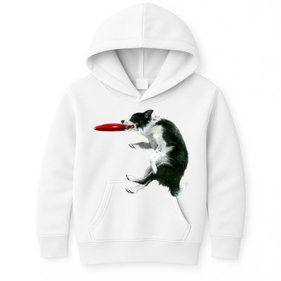 Border Collie Frisbee Graphic Sheepdog Print Gift Kids Hoodie