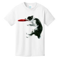 Border Collie Frisbee Graphic Sheepdog Print Gift Kids T-Shirt