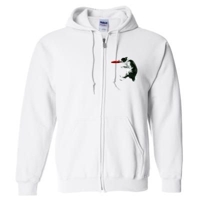 Border Collie Frisbee Graphic Sheepdog Print Gift Full Zip Hoodie