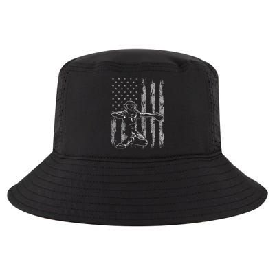 Baseball Catcher For Men Baseball USA Flag Cool Comfort Performance Bucket Hat