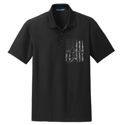 Baseball Catcher For Men Baseball USA Flag Dry Zone Grid Polo