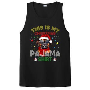 Bulldog Christmas Funny Dog Lover Santa Hat Xmas Pajama PosiCharge Competitor Tank