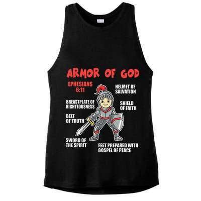 Bible Chapters For Put On The Full Armor Of God Ladies PosiCharge Tri-Blend Wicking Tank