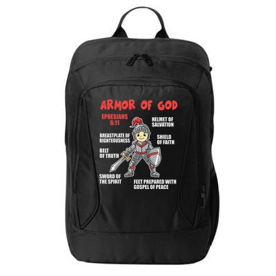 Bible Chapters For Put On The Full Armor Of God City Backpack