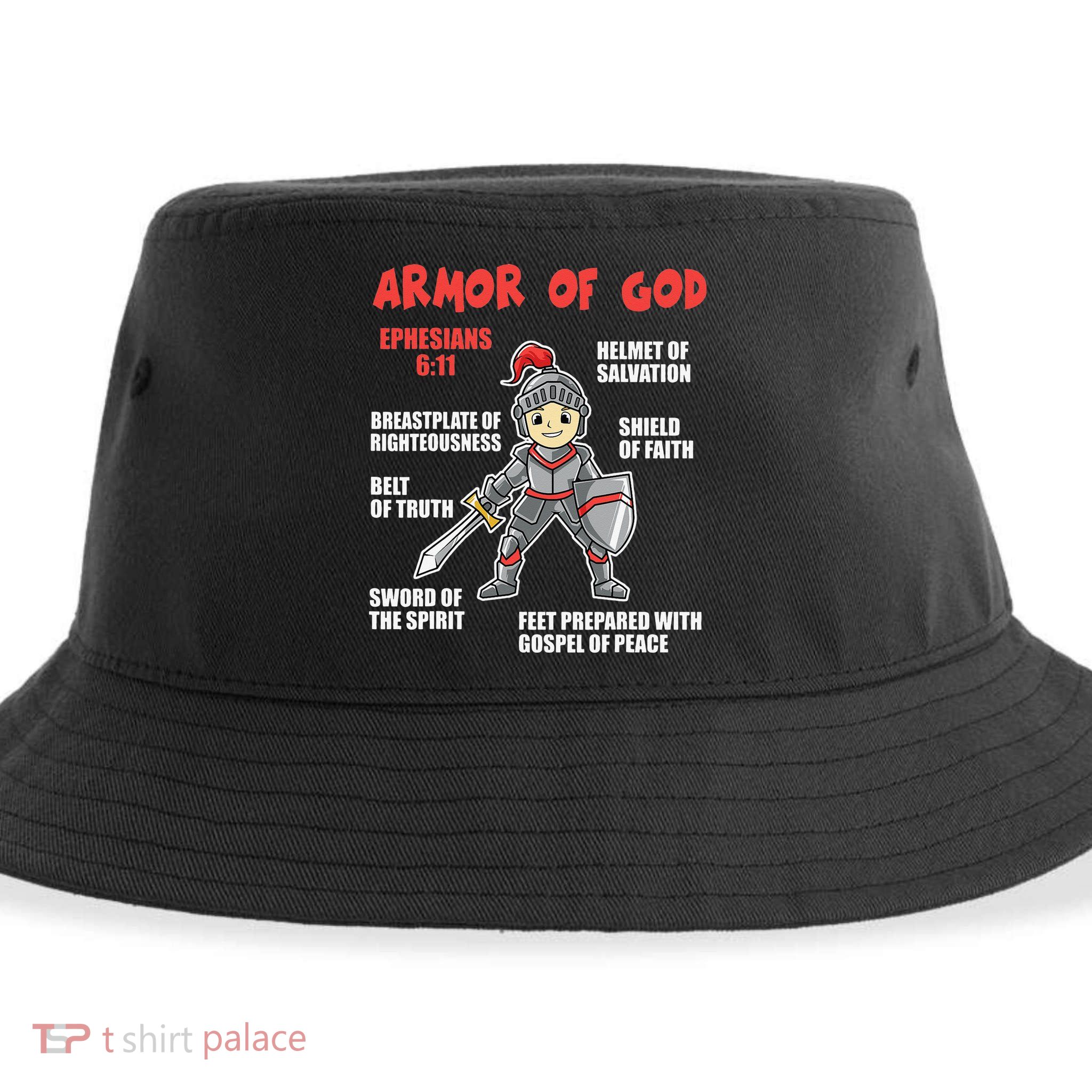 Bible Chapters For Put On The Full Armor Of God Sustainable Bucket Hat