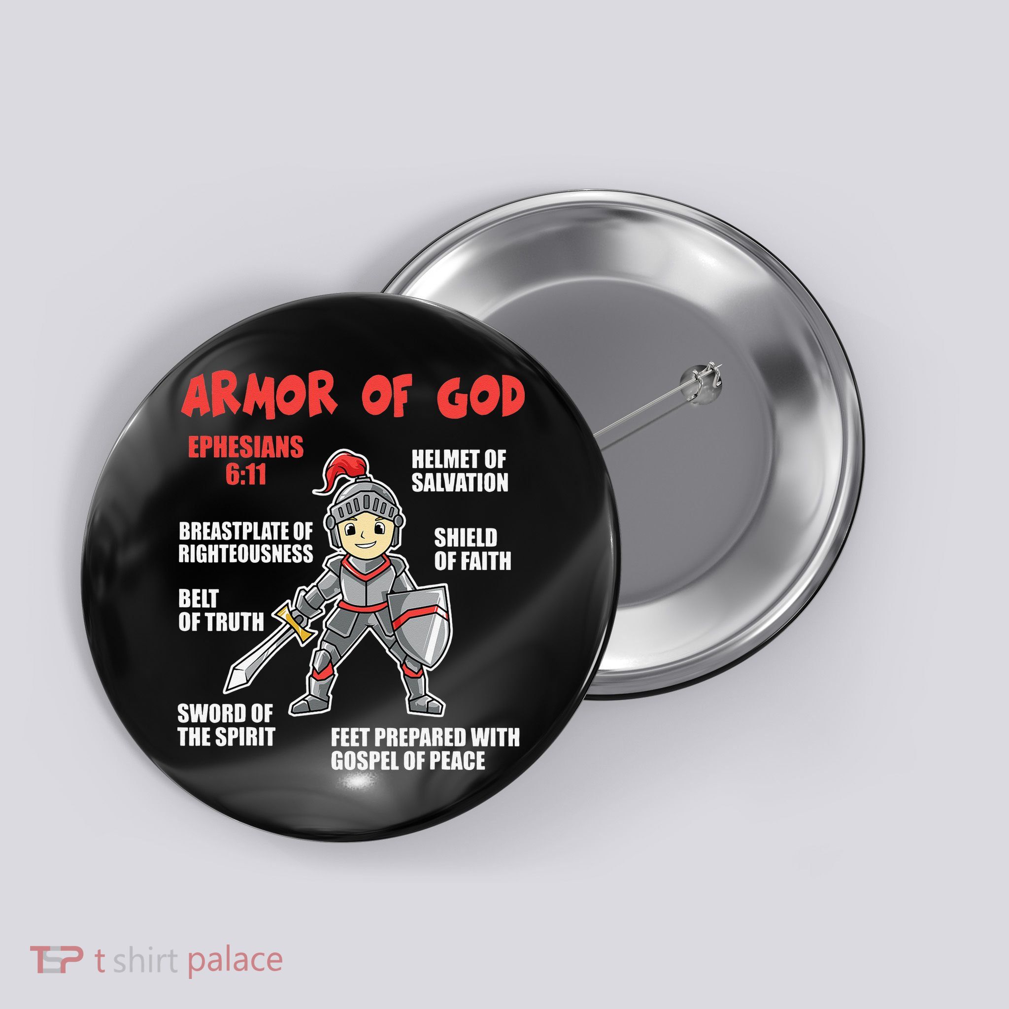 Bible Chapters For Put On The Full Armor Of God Button