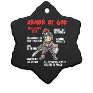 Bible Chapters For Put On The Full Armor Of God Ceramic Star Ornament