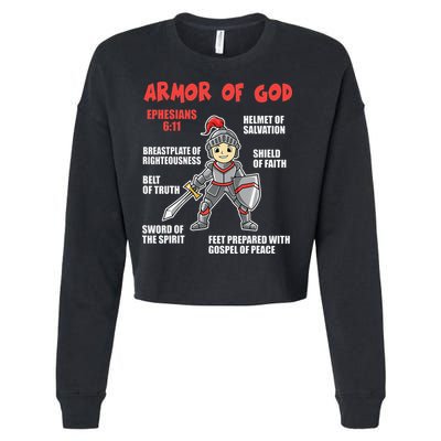 Bible Chapters For Put On The Full Armor Of God Cropped Pullover Crew