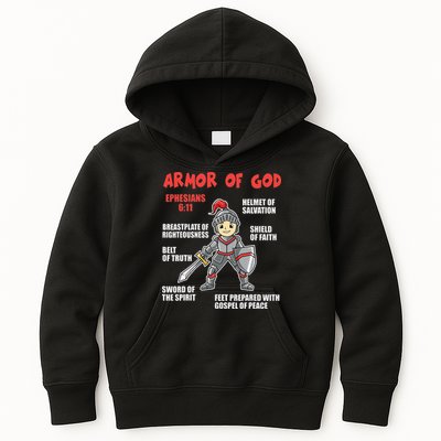 Bible Chapters For Put On The Full Armor Of God Kids Hoodie