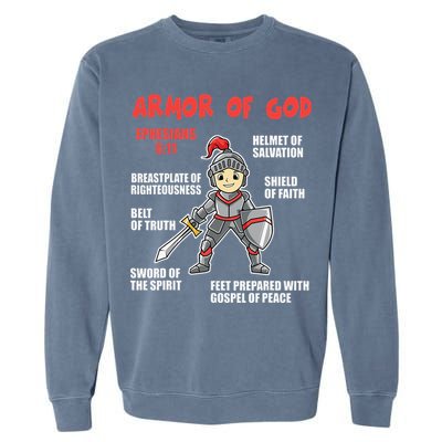 Bible Chapters For Put On The Full Armor Of God Garment-Dyed Sweatshirt