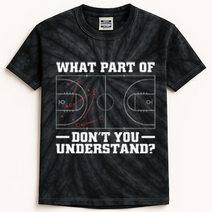 Basketball Coach For Tactic Diagram Board Funny player Kids Tie-Dye T-Shirt