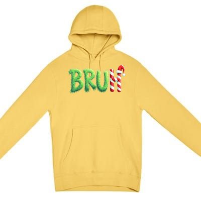 Bruh Christmas Funny Christmas Humor Meme Premium Pullover Hoodie