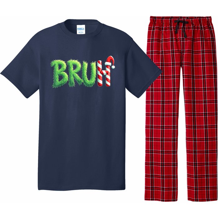 Bruh Christmas Funny Christmas Humor Meme Pajama Set