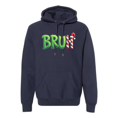 Bruh Christmas Funny Christmas Humor Meme Premium Hoodie