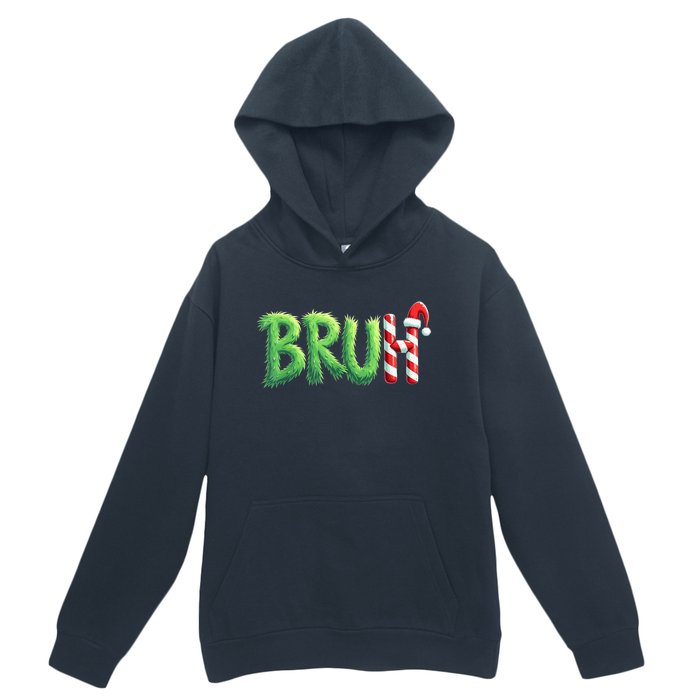 Bruh Christmas Funny Christmas Humor Meme Urban Pullover Hoodie