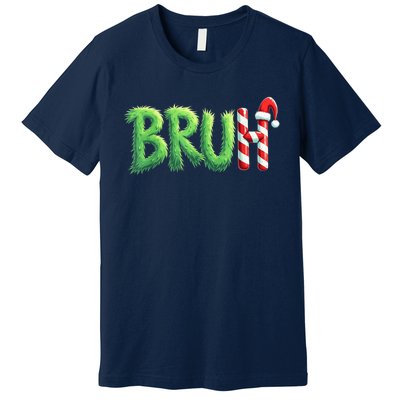 Bruh Christmas Funny Christmas Humor Meme Premium T-Shirt