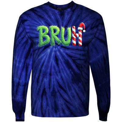 Bruh Christmas Funny Christmas Humor Meme Tie-Dye Long Sleeve Shirt