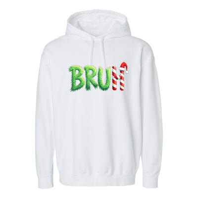 Bruh Christmas Funny Christmas Humor Meme Garment-Dyed Fleece Hoodie