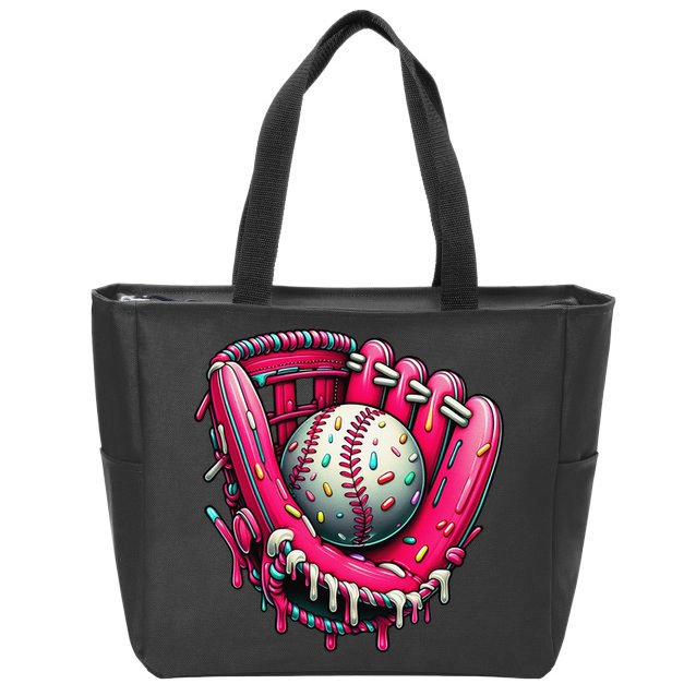 Baseball Cute For Ice Cream Cute Baseball 4 Gift Zip Tote Bag