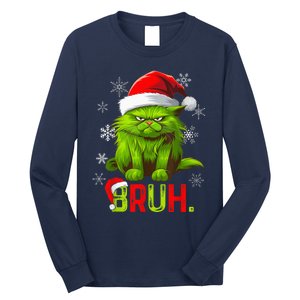 Bruh Christmas Funny Christmas Humor Meme Long Sleeve Shirt