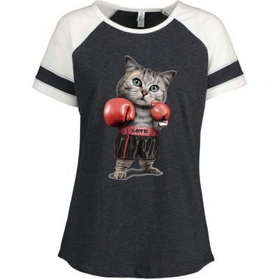 BOXING CAT Funny Enza Ladies Jersey Colorblock Tee