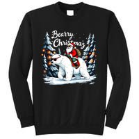 Bearry Christmas Funny Santa Polar Bear Ride Christmas Xmas Sweatshirt