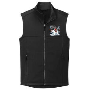 Bearry Christmas Funny Santa Polar Bear Ride Christmas Xmas Collective Smooth Fleece Vest