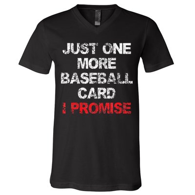 Baseball Card Funny Collector Fun Saying Vintage V-Neck T-Shirt