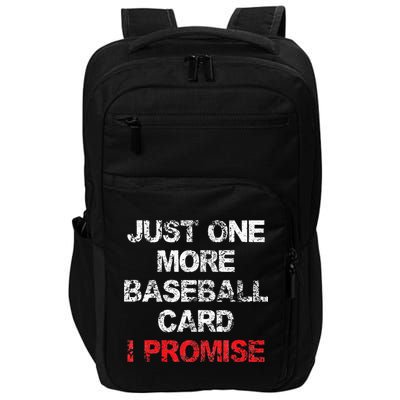 Baseball Card Funny Collector Fun Saying Vintage Impact Tech Backpack