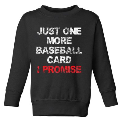Baseball Card Funny Collector Fun Saying Vintage Toddler Sweatshirt