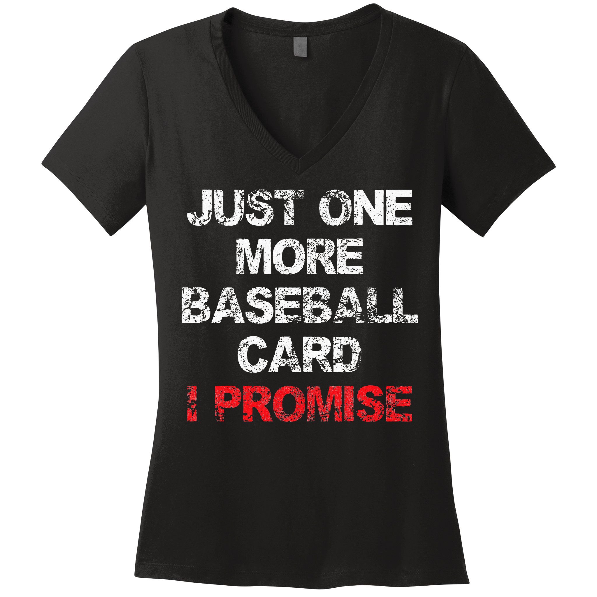 Baseball Card Funny Collector Fun Saying Vintage Women's V-Neck T-Shirt