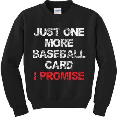 Baseball Card Funny Collector Fun Saying Vintage Kids Sweatshirt