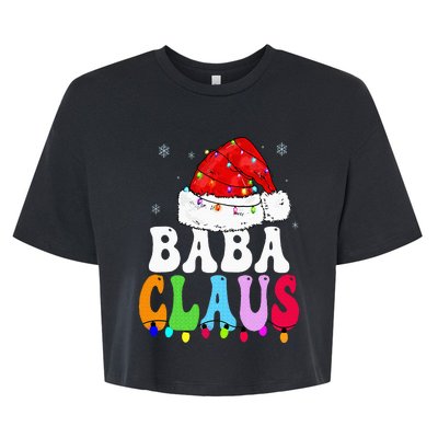 Baba Claus Funny Xmas Family Matching Baba Grandma Christmas Bella+Canvas Jersey Crop Tee