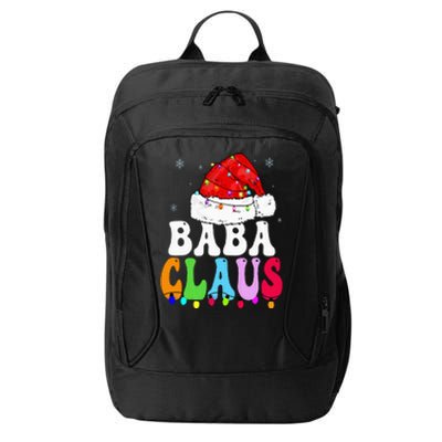 Baba Claus Funny Xmas Family Matching Baba Grandma Christmas City Backpack