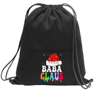 Baba Claus Funny Xmas Family Matching Baba Grandma Christmas Sweatshirt Cinch Pack Bag