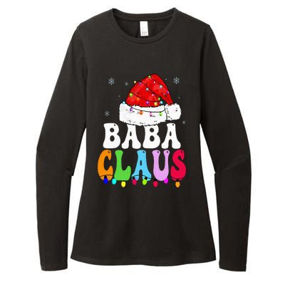 Baba Claus Funny Xmas Family Matching Baba Grandma Christmas Womens CVC Long Sleeve Shirt